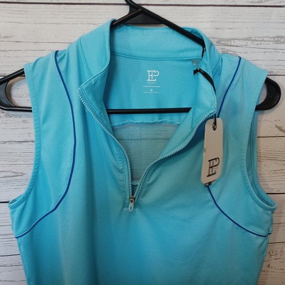 EP PRO NEW YORK WOMEN'S MEDIUM ZIP SLEEVELESS GOLF TOP